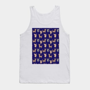 Chihuahua chihuahuas - navy blue chihuahua print Tank Top